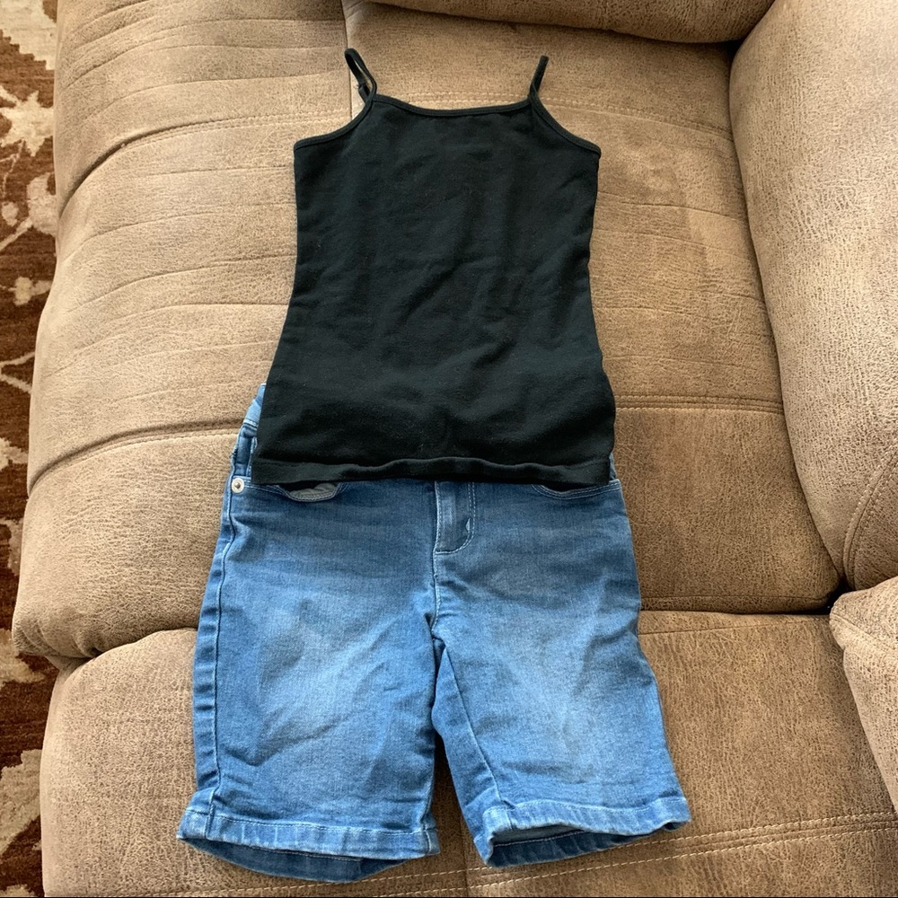 Tank Top/Gymboree Jean Shorts size 5